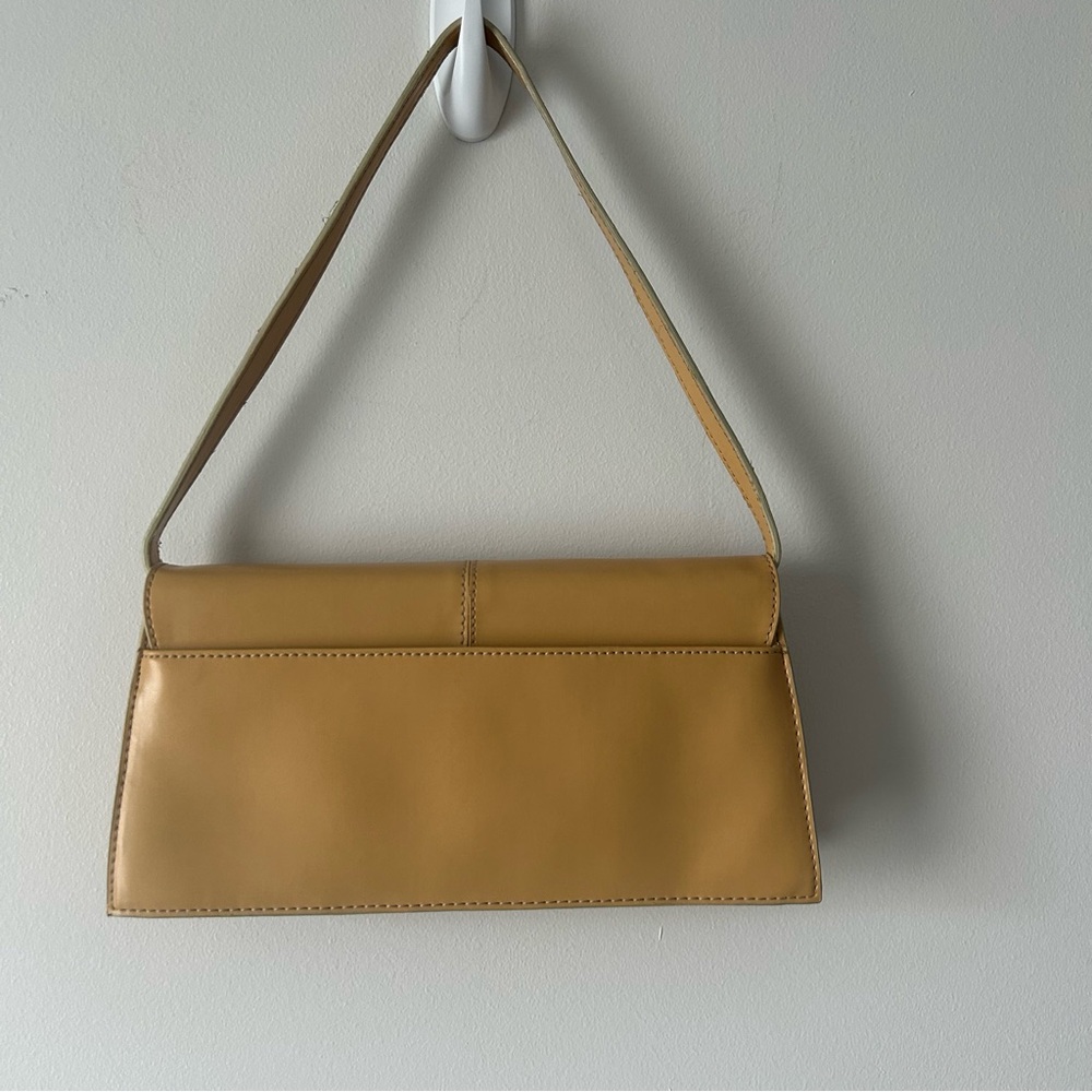 90’s Y2K tan shoulder purse clutch wallet - Picture 2 of 7